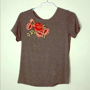 Messy Bun Just Chillin’ Rose & Gray Shirt